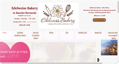 Desktop Screenshot of edelweissbakerysandiego.com