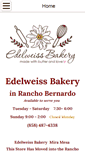 Mobile Screenshot of edelweissbakerysandiego.com